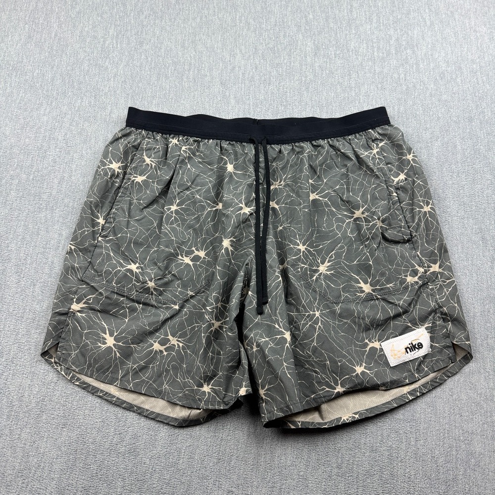 Nike Shorts Mens XL Gray Stride D.Y.E. Running 6" Elastic Lightweight Athletic